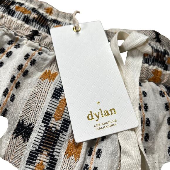 Dylan Carmel Drawstring Shorts 100% Cotton Black Camel Tan Size XL NEW - Picture 6 of 10